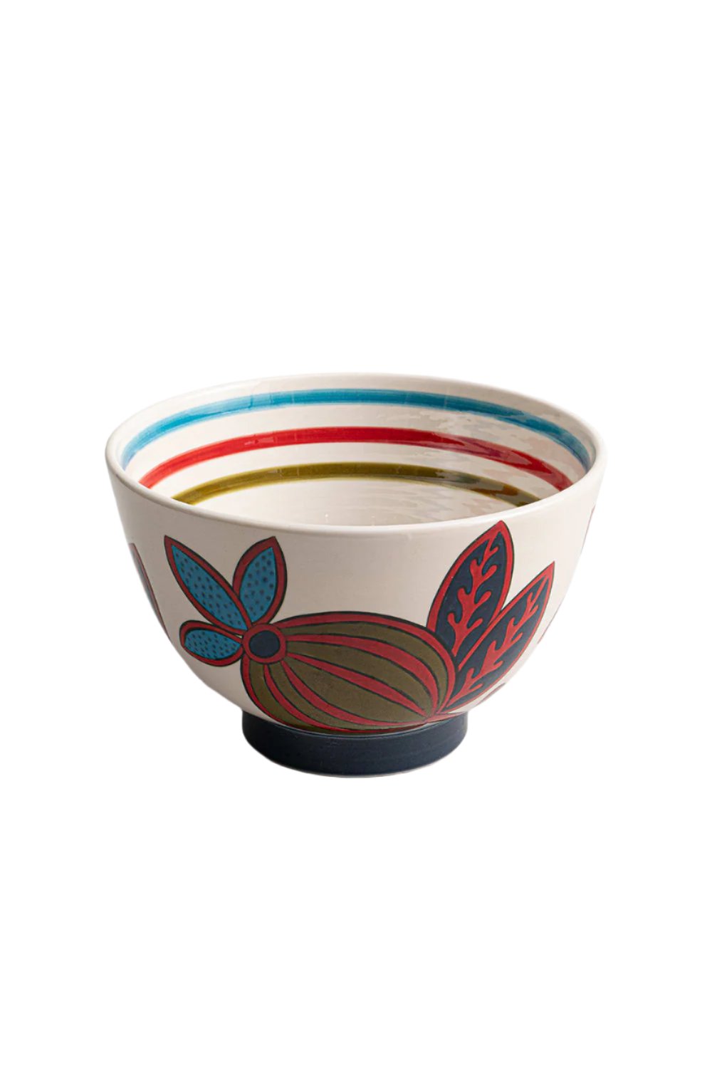 La Casa Antica-Seramik Yuvarlak Kase - Suzani (Büyük)-Tabak & Kase-1-Milagron.com