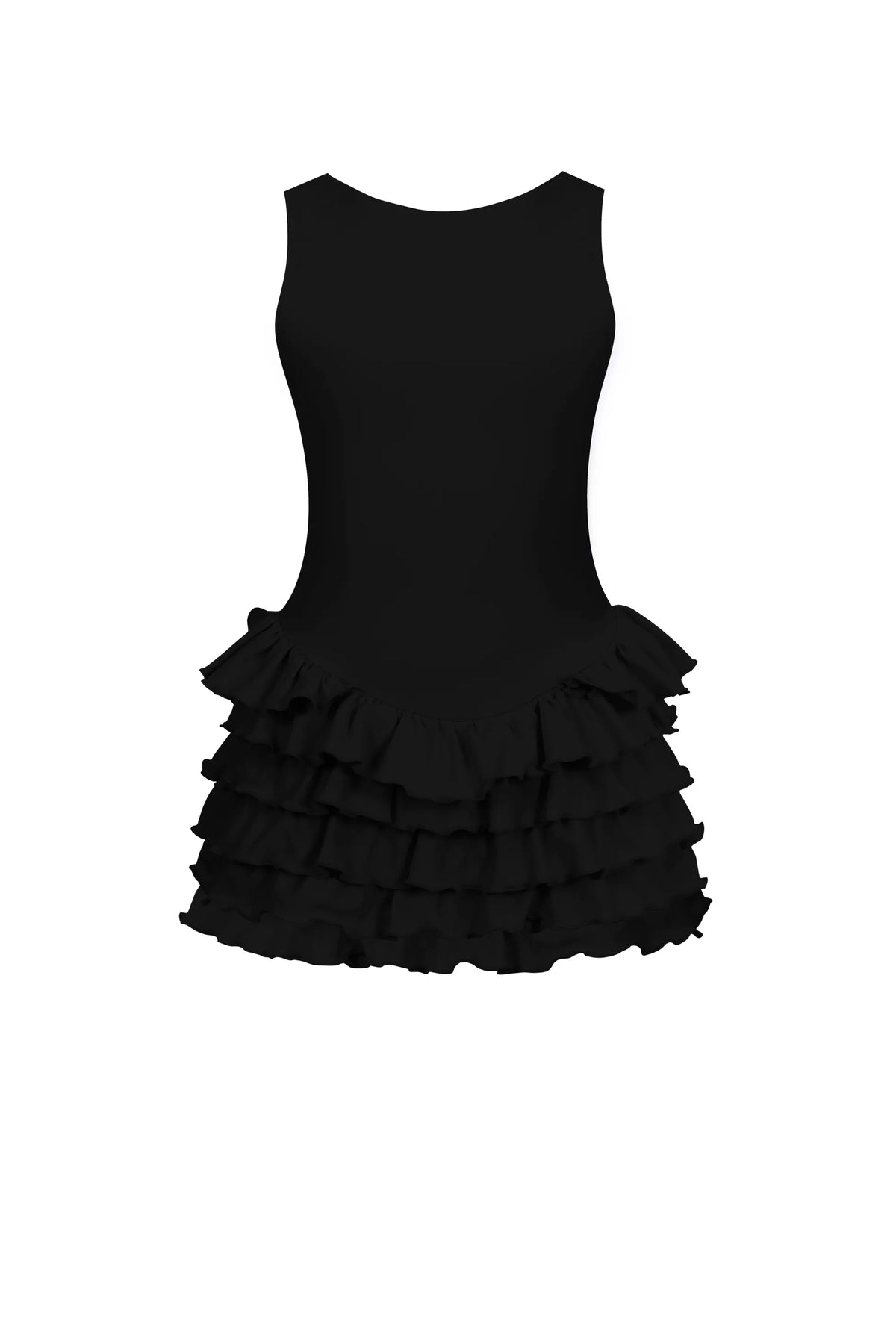 Sardinya Halter Yaka Fırfırlı Şortlu Elbise
