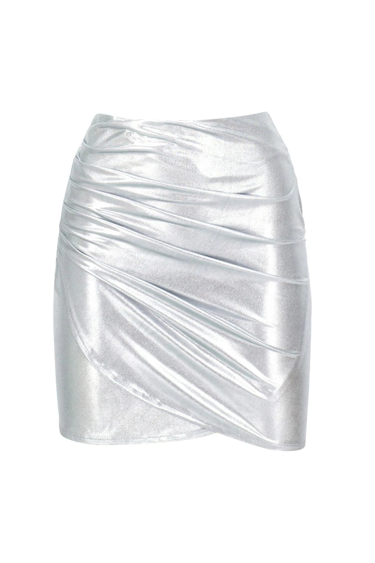 Shine Simli Parlak Mini Etek