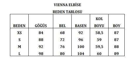 Vienna Uzun Kollu Firfirli ElbiSe