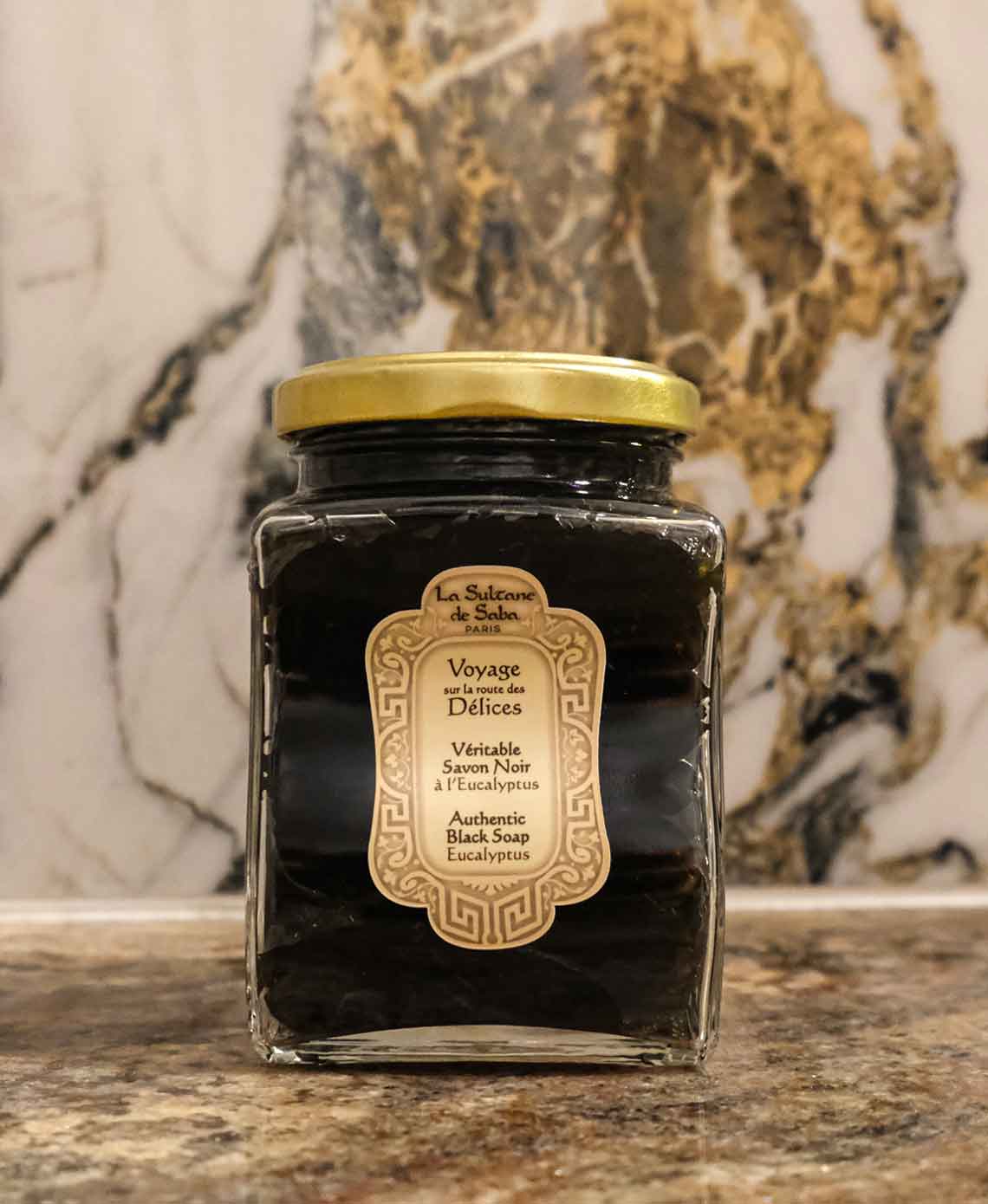 La Sultane De Saba-Real Black Soap With Eucalyptus Essential Oil-Sabun-2-Milagron.com