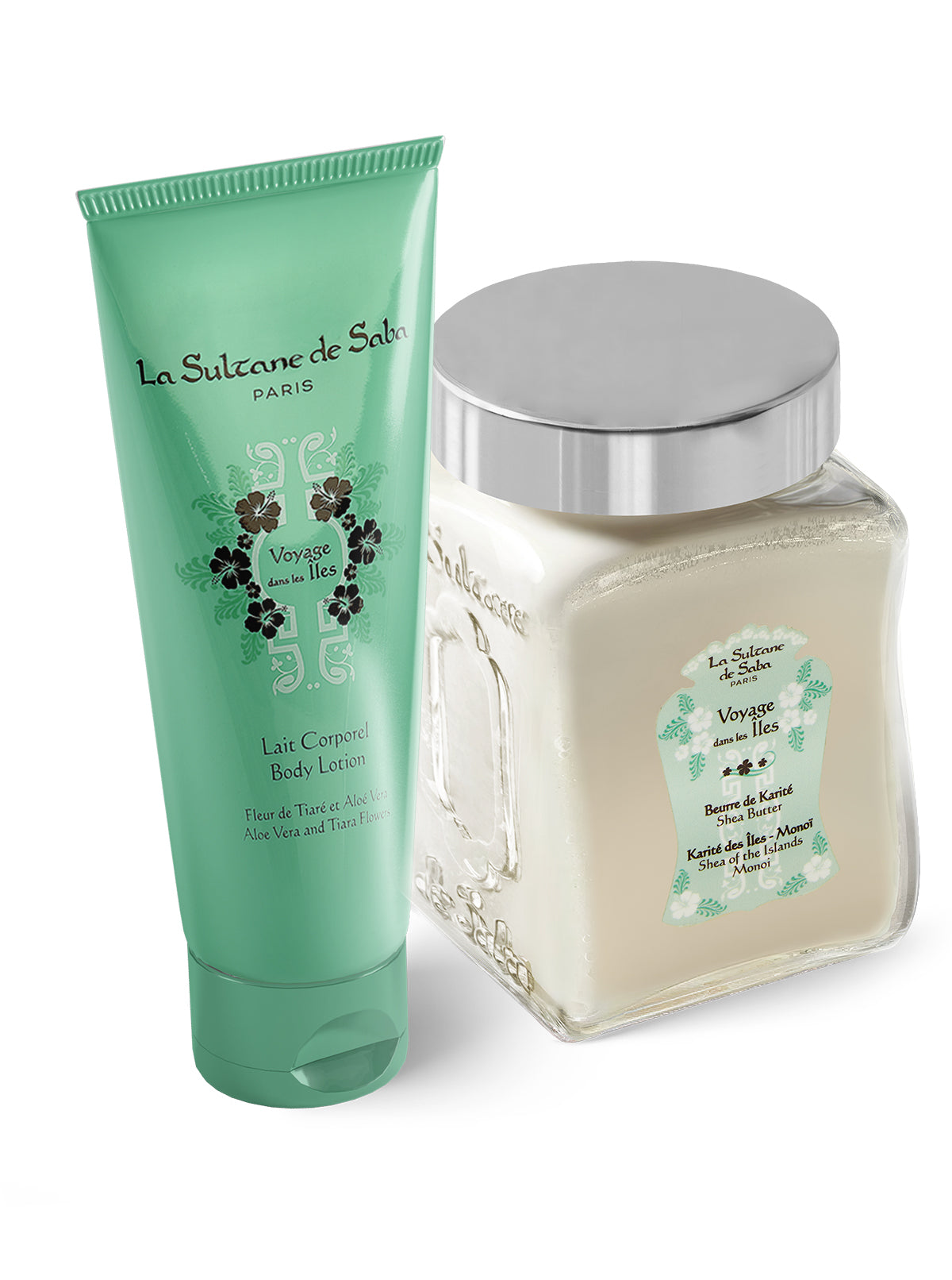 La Sultane De Saba-Special Tiare And Aloe Vera Set - Body Lotion + Shea Butter-Cilt Bakım Setleri-1-Milagron.com