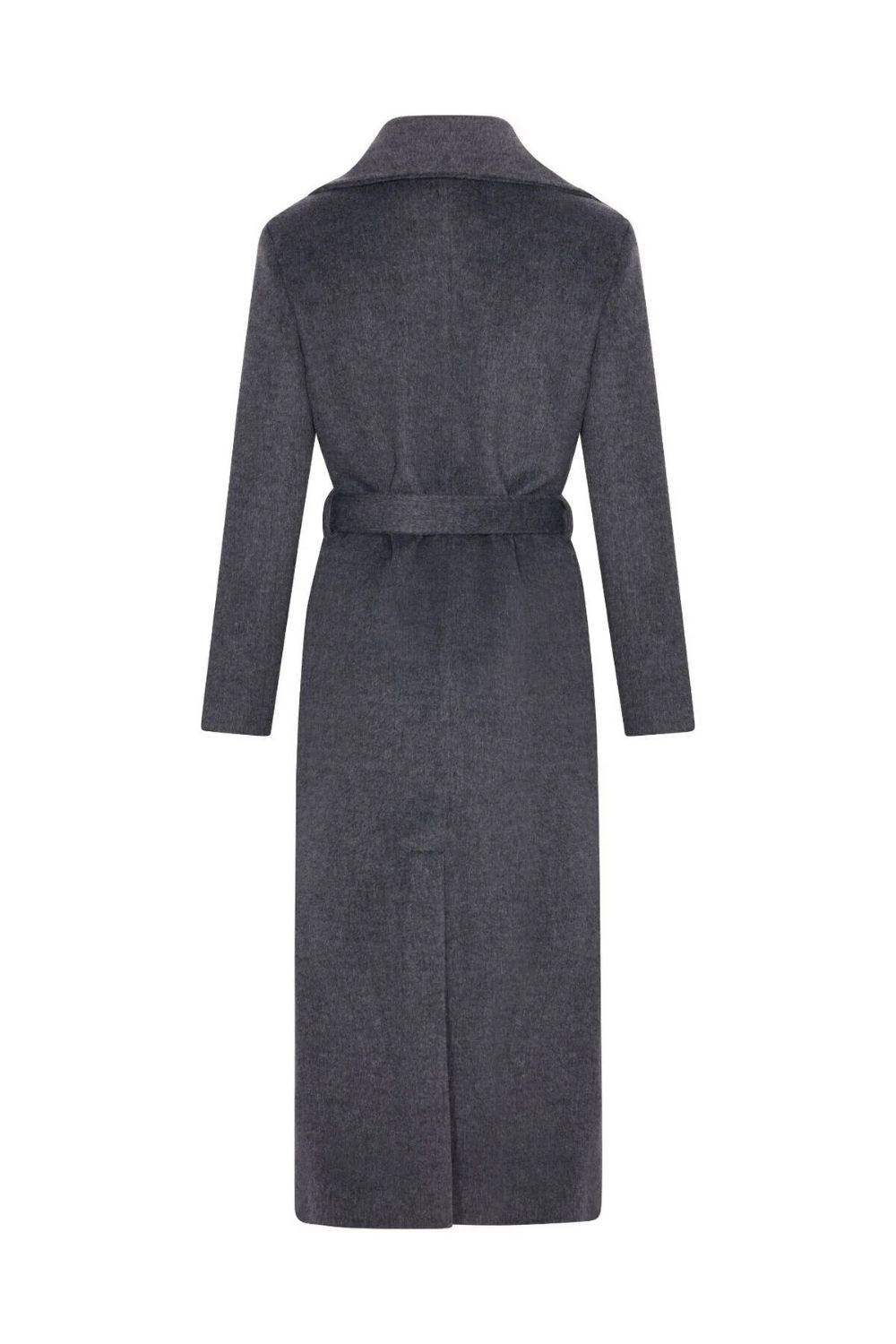 Kruvaze Kaşe Kaban Gri - 4