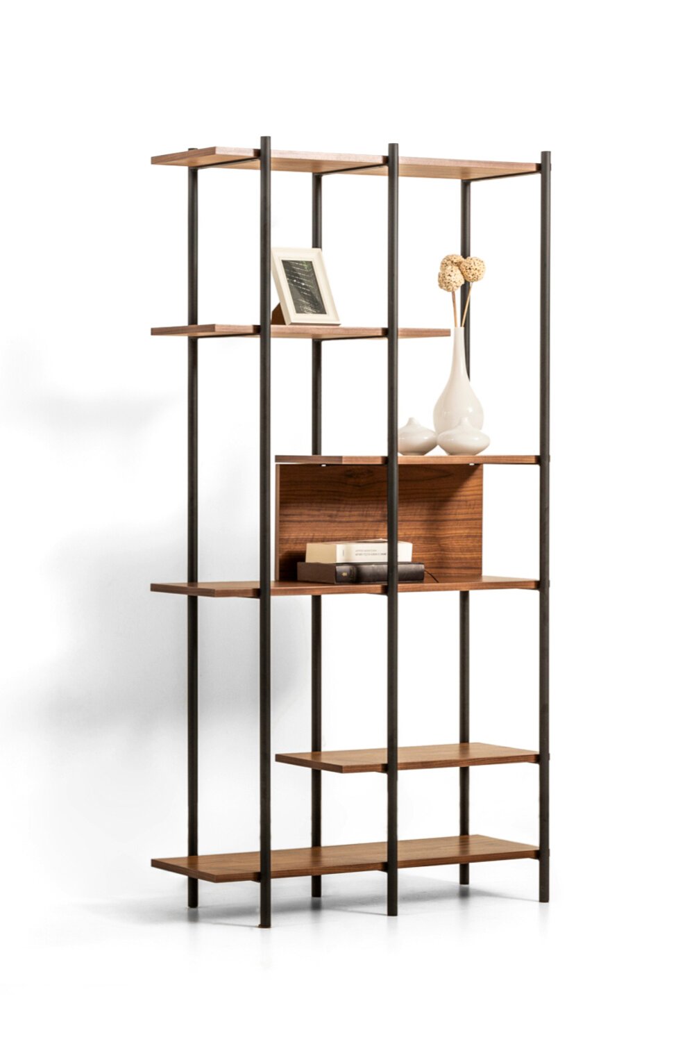 Lagoma-Harmonia Kitaplık Ahşap Raf Metal Çerçeve - 95 Cm-Kitaplık-2-Milagron.com