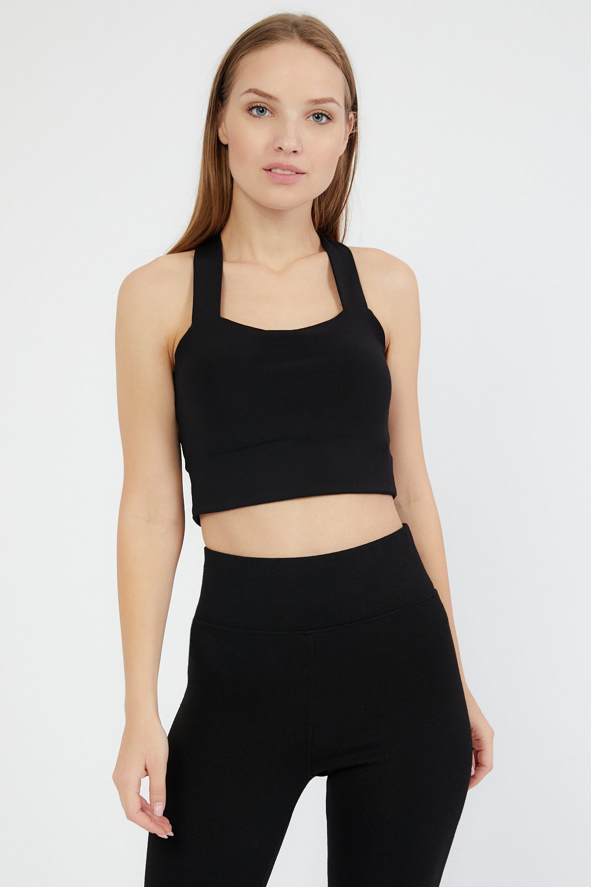 Arya Sırt Detaylı Crop Top | Siyah