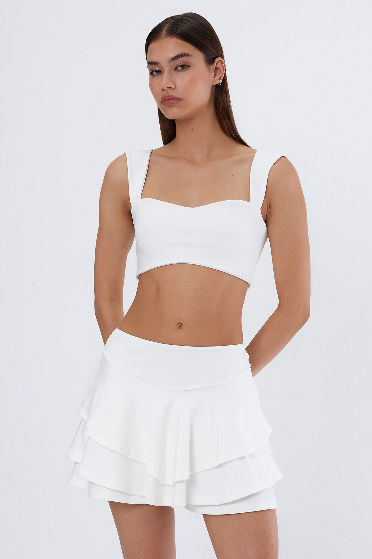 Aster Crop Top | Beyaz