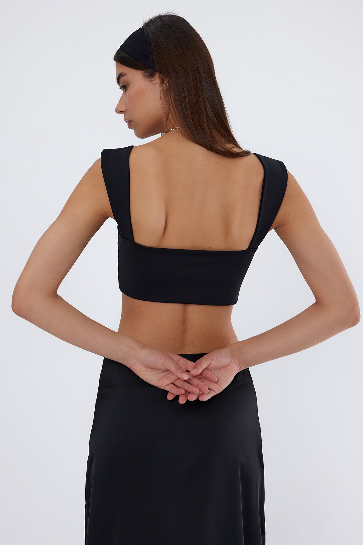 Aster Crop Top | Siyah