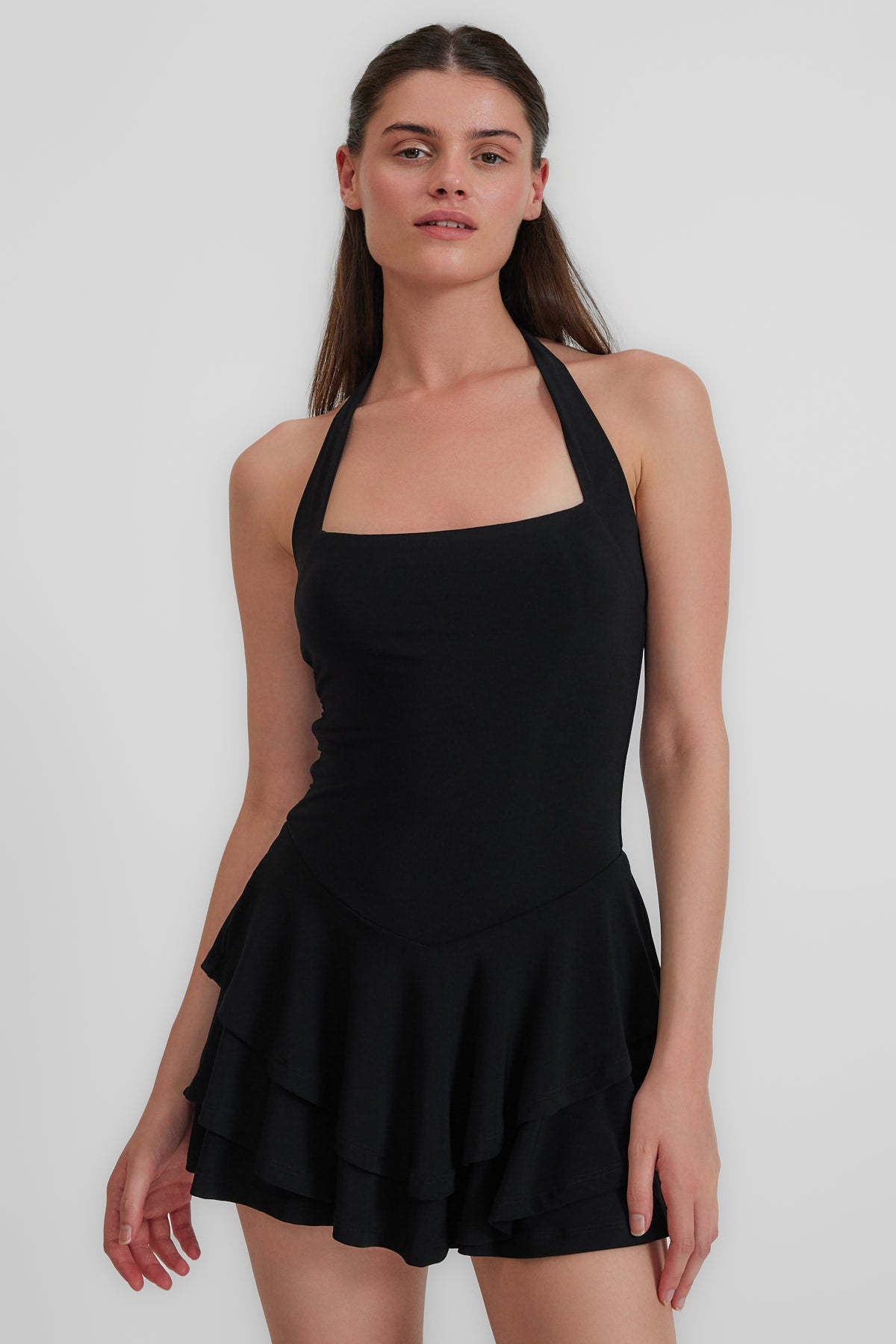 Lotus Şortlu Elbise | Siyah
