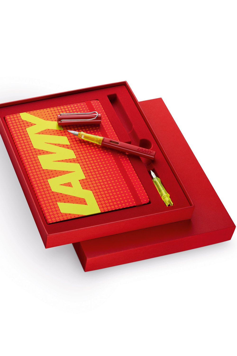 Lamy-Al Star Glossy Red Aluminium F Uc Dolma Kalem Ve Defter Special Set-Ajanda-1-Milagron.com