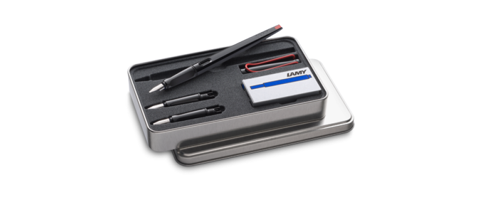 Lamy-Joy Dolma Kalem Seti 1 Klm+3 Uç Parlak Siyah-Ajanda-1-Milagron.com