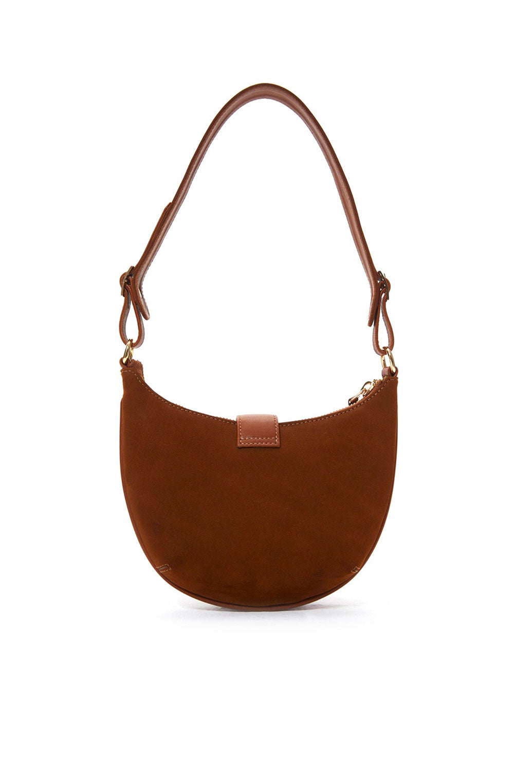 Lanurun-Ely Kahverengi Nubuk Deri Kadın El Çantası-Omuz Çantası-2-Milagron.com