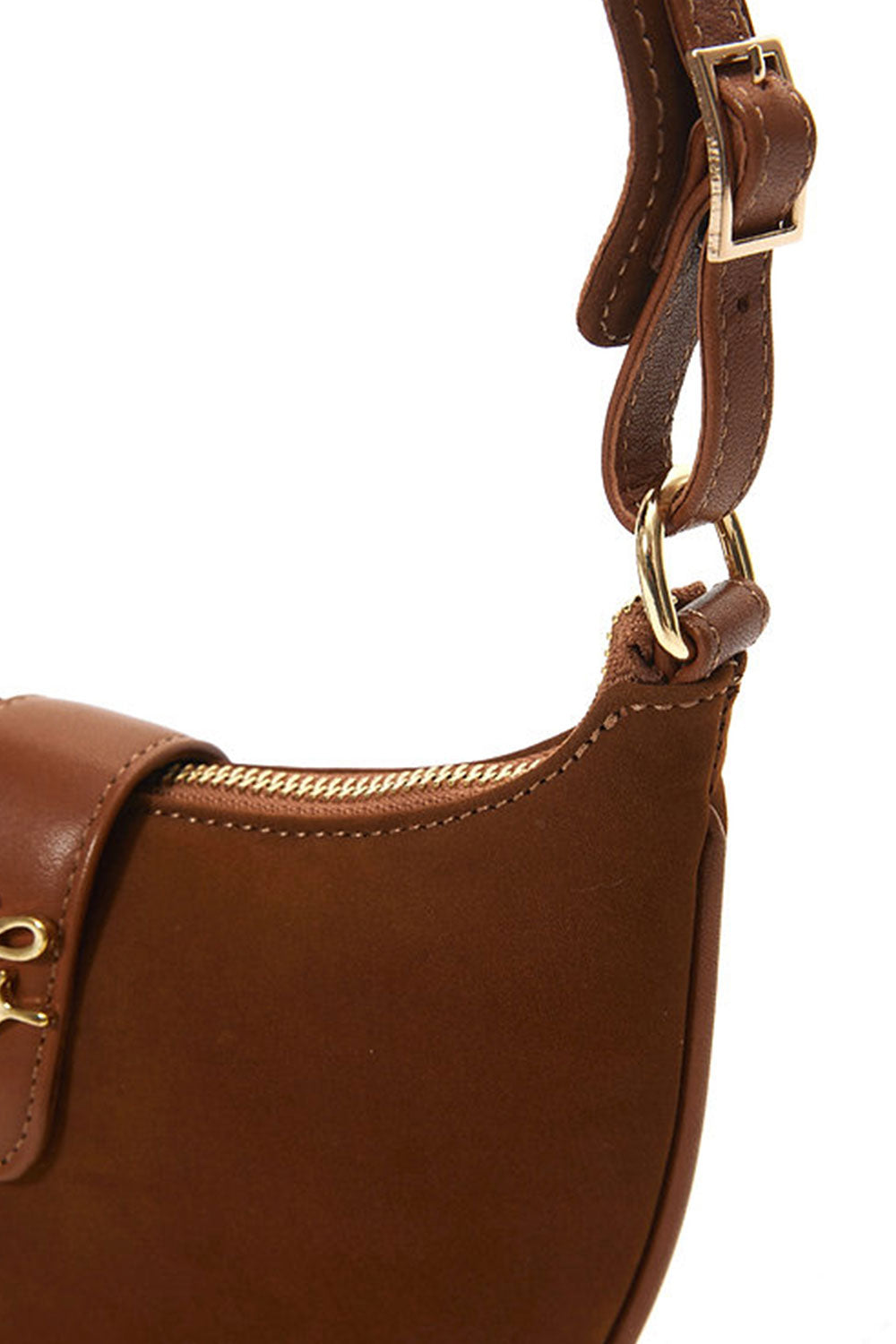 Lanurun-Ely Kahverengi Nubuk Deri Kadın El Çantası-Omuz Çantası-3-Milagron.com