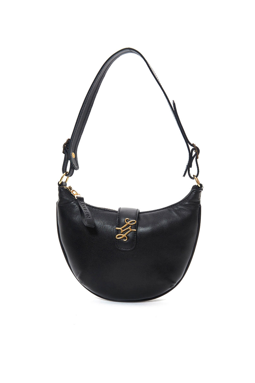 Lanurun-Ely Siyah Deri Kadın El Çantası-Omuz Çantası-1-Milagron.com