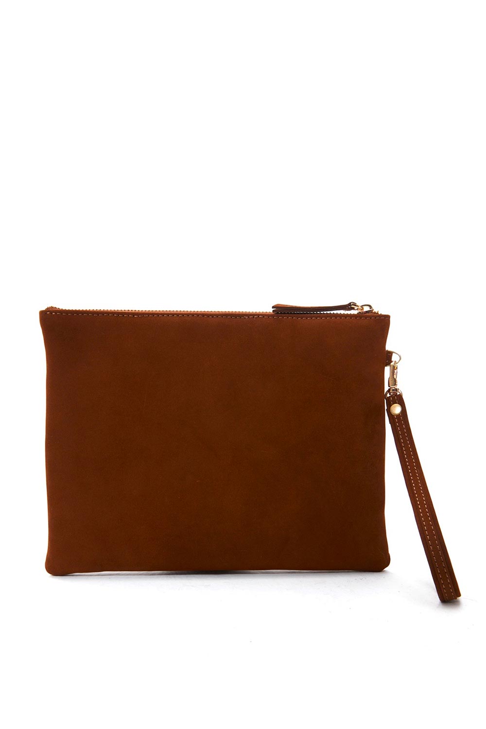 Lanurun-Hena Kahverengi Nubuk Deri Kadın El Portföyü-El Çantası-3-Milagron.com