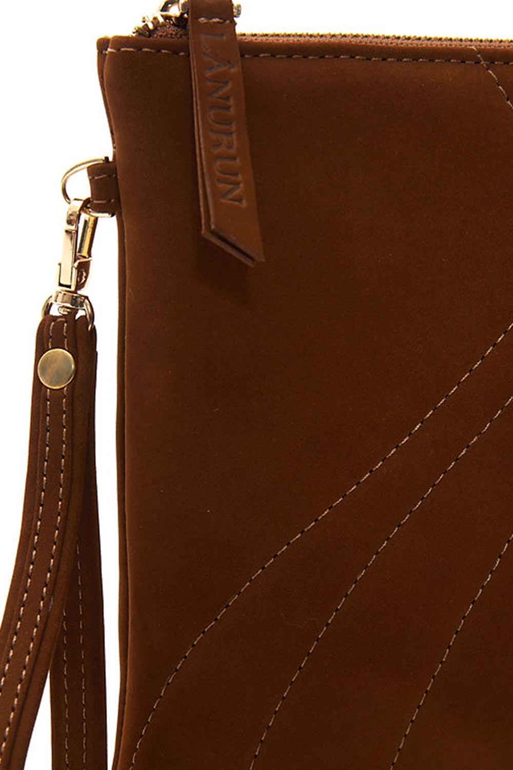 Lanurun-Hena Kahverengi Nubuk Deri Kadın El Portföyü-El Çantası-5-Milagron.com