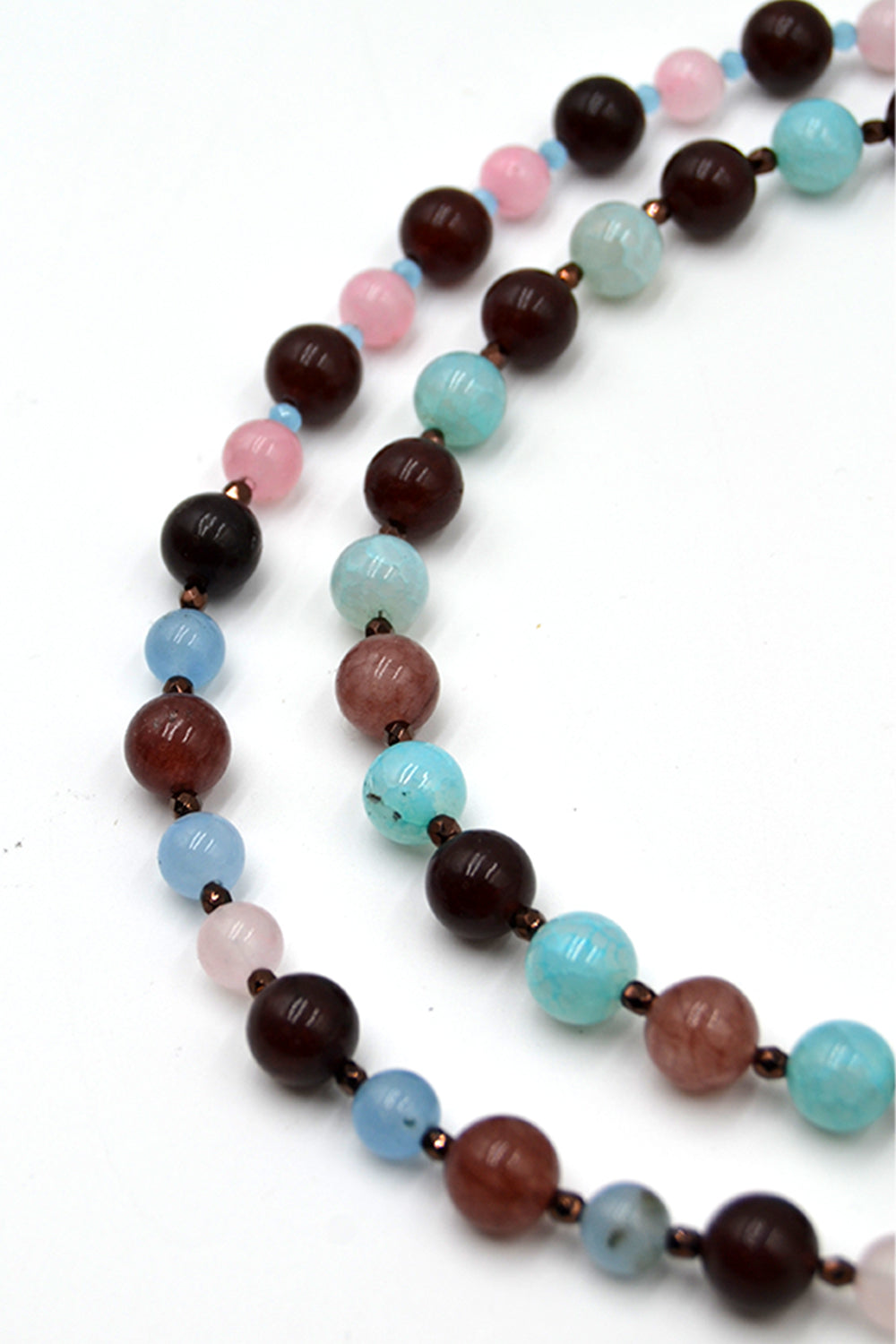 Akik & Kuvars Taşlı Kolye & Bileklik Seti - 3