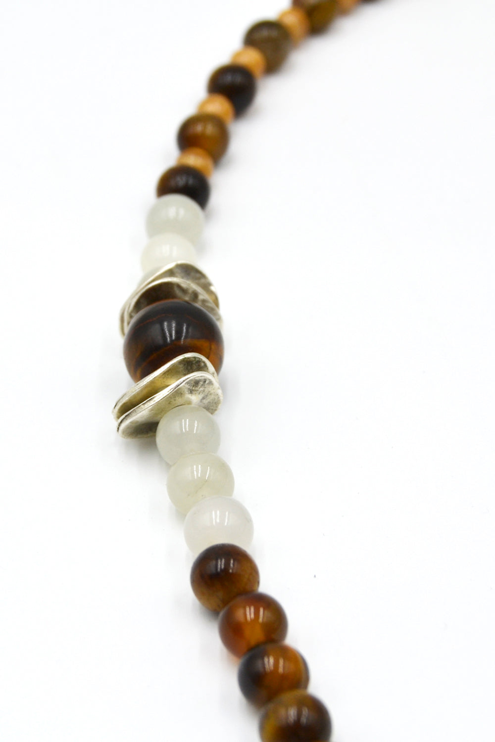 Kaplan Gözü, Kuvars & Lapis Uçlu Kaplan Gözü, Kuvars, Ametist Mix Kolye - 1