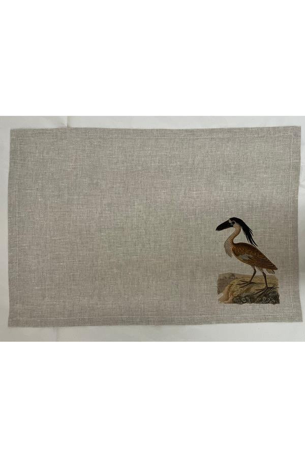 Lasttouch-Monot 6'lı Kuş Desenli Keten Amerikan Servis-Sunum Aksesuarları-6-Milagron.com