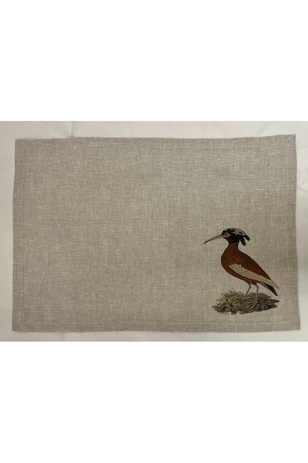 Lasttouch-Monot 6'lı Kuş Desenli Keten Amerikan Servis-Sunum Aksesuarları-7-Milagron.com