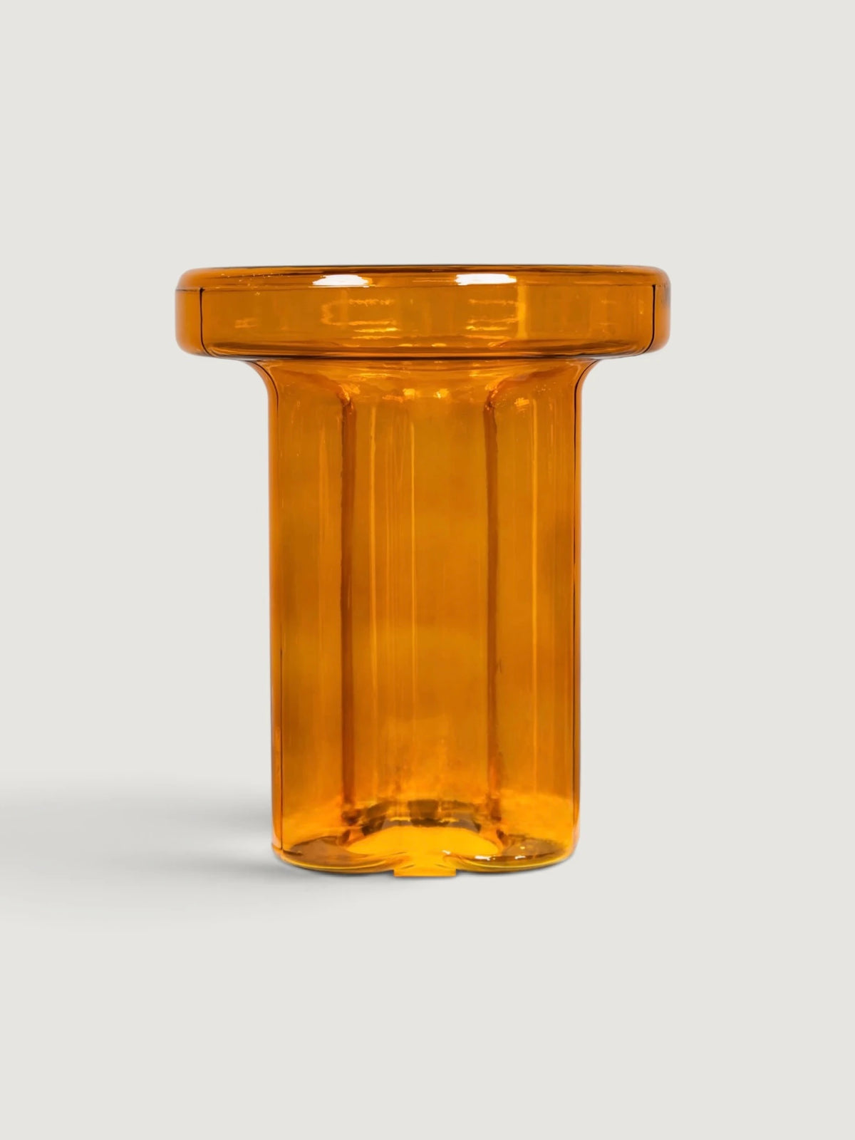 Vetrova Yellow Yuvarlak Cam Yan Sehpa-S