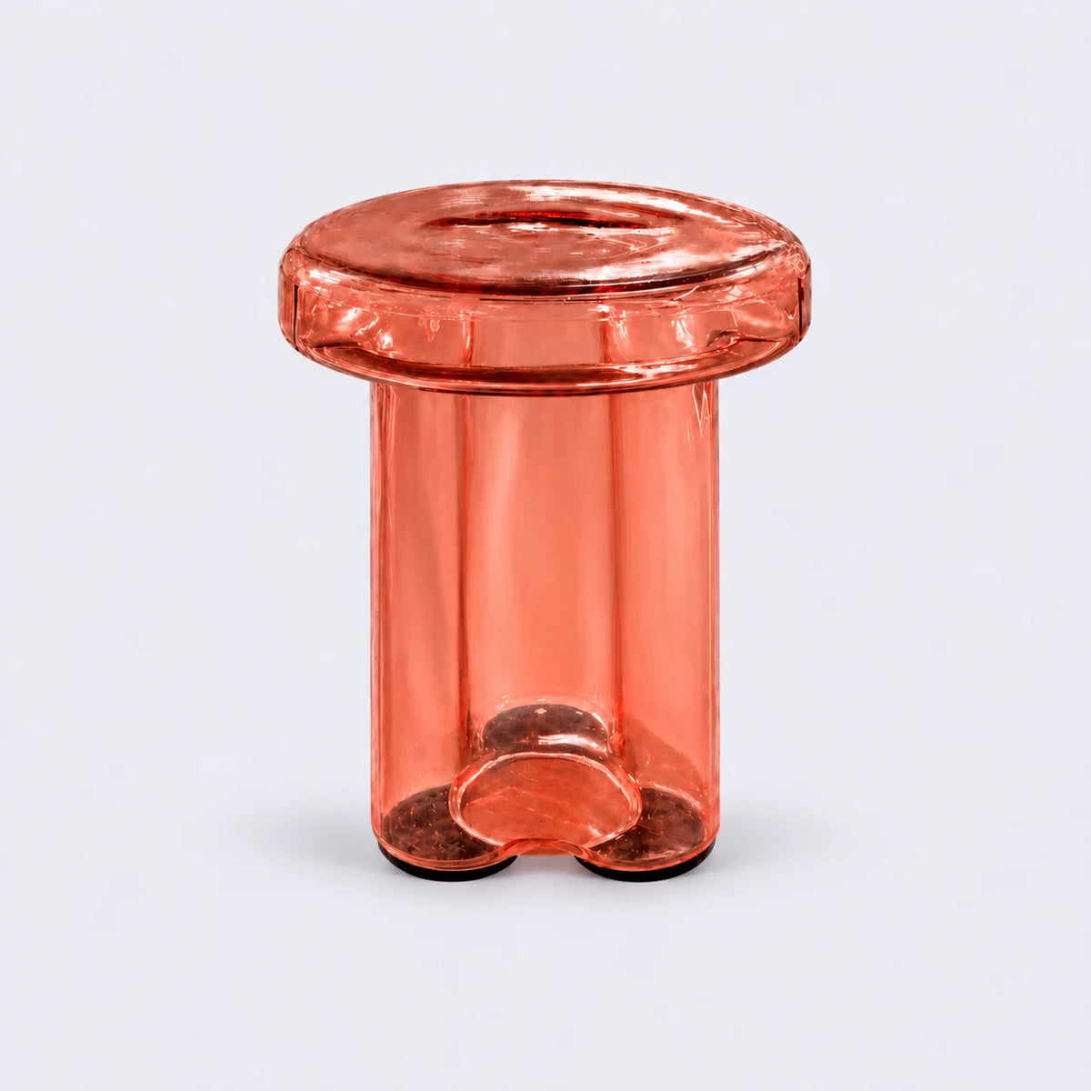 Vetrova Pink Yuvarlak Cam Yan Sehpa-S