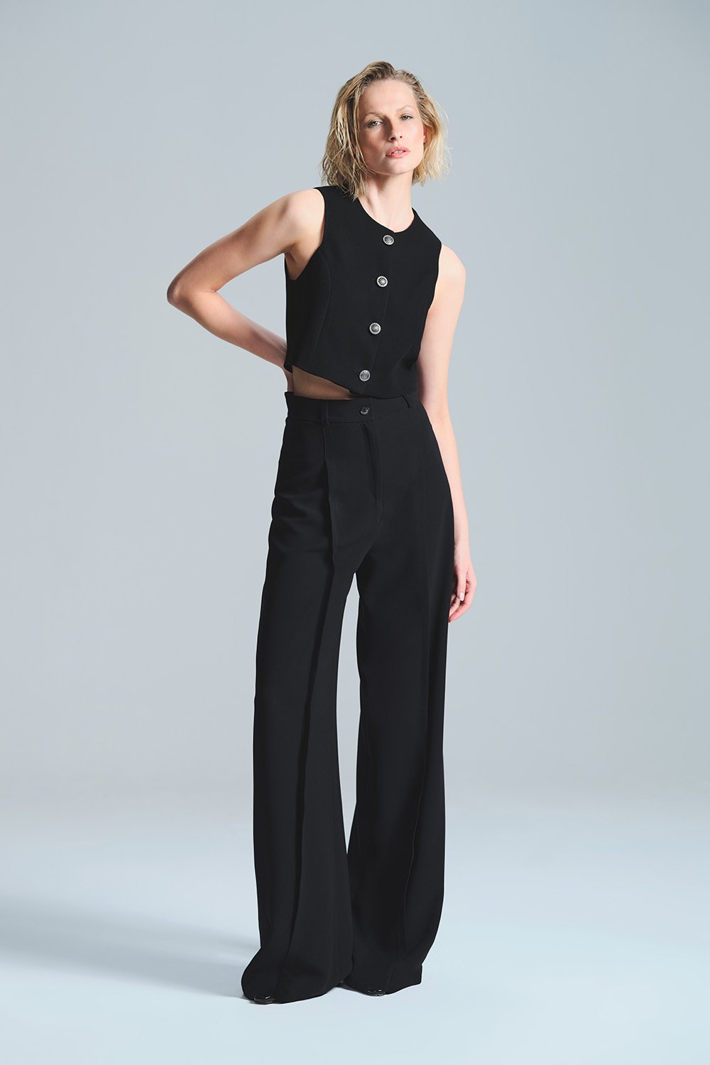 L'atelier Accract-Ines Si̇yah Pantolon-Pantolon-1-Milagron.com