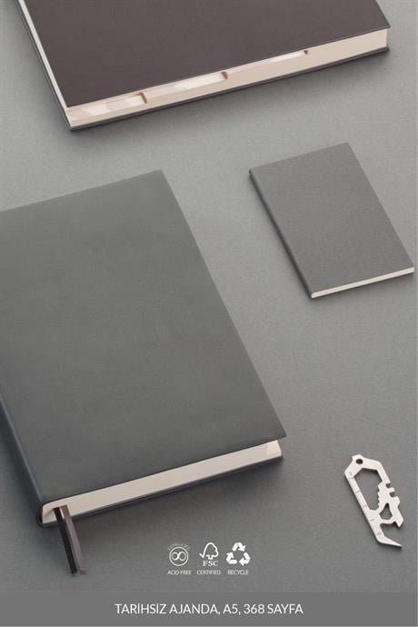 Laton-Laton Aina Gri, A5, Tarihsiz Ajanda Ve Planlayıcı, Premium Termo Deri Yumuşak Kapak, 368 Sayfa-Defter-4-Milagron.com