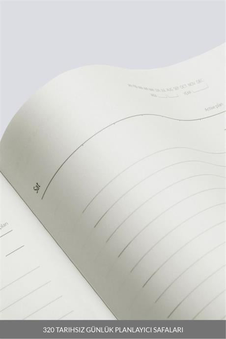 Laton-Laton Aina Siyah, A5, Tarihsiz Ajanda Ve Planlayıcı, Premium Termo Deri Yumuşak Kapak, 368 Sayfa-Defter-8-Milagron.com