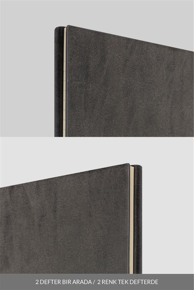 Laton-Laton Kaksi A5 Tarihsiz Planlayıcı Termo Deri Yumuşak Kapak 2'li Siyah Defter-Defter-2-Milagron.com