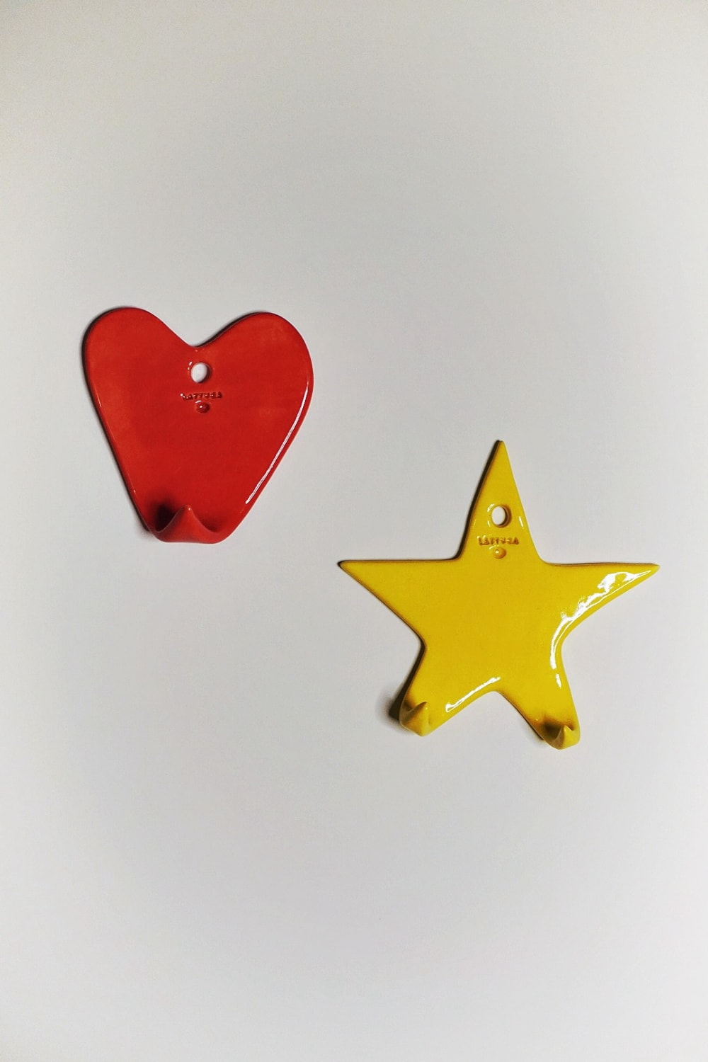 Lattuga Ceramics-Heart And Star Duvar Askılıkları-Duvar Dekorları-1-Milagron.com