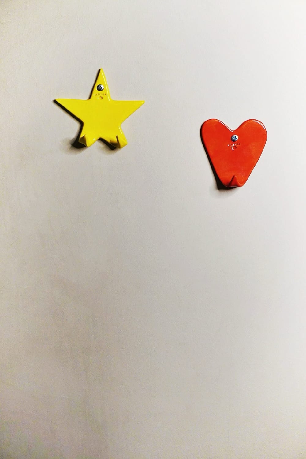 Lattuga Ceramics-Heart And Star Duvar Askılıkları-Duvar Dekorları-2-Milagron.com