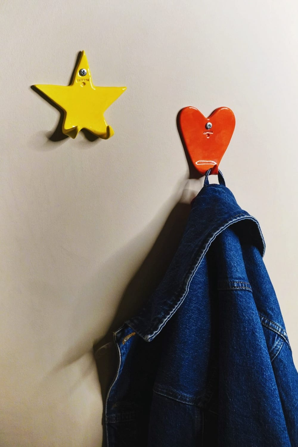 Lattuga Ceramics-Heart And Star Duvar Askılıkları-Duvar Dekorları-4-Milagron.com