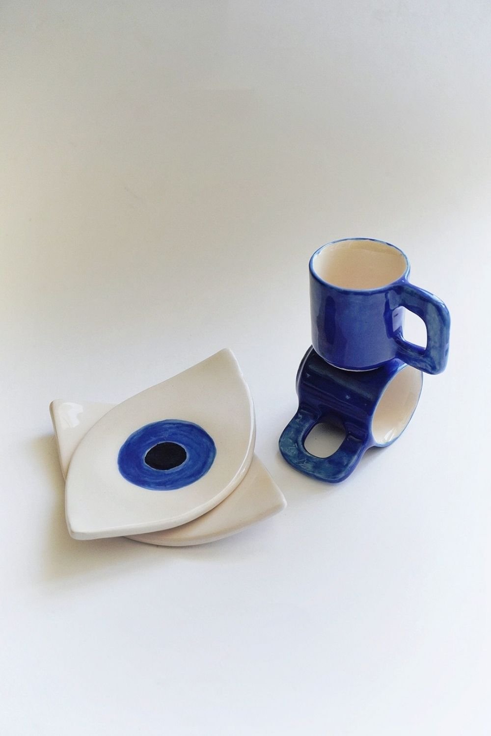 Lattuga Ceramics-Mavi Göz Türk Kahvesi Fincanı-Bardak-2-Milagron.com