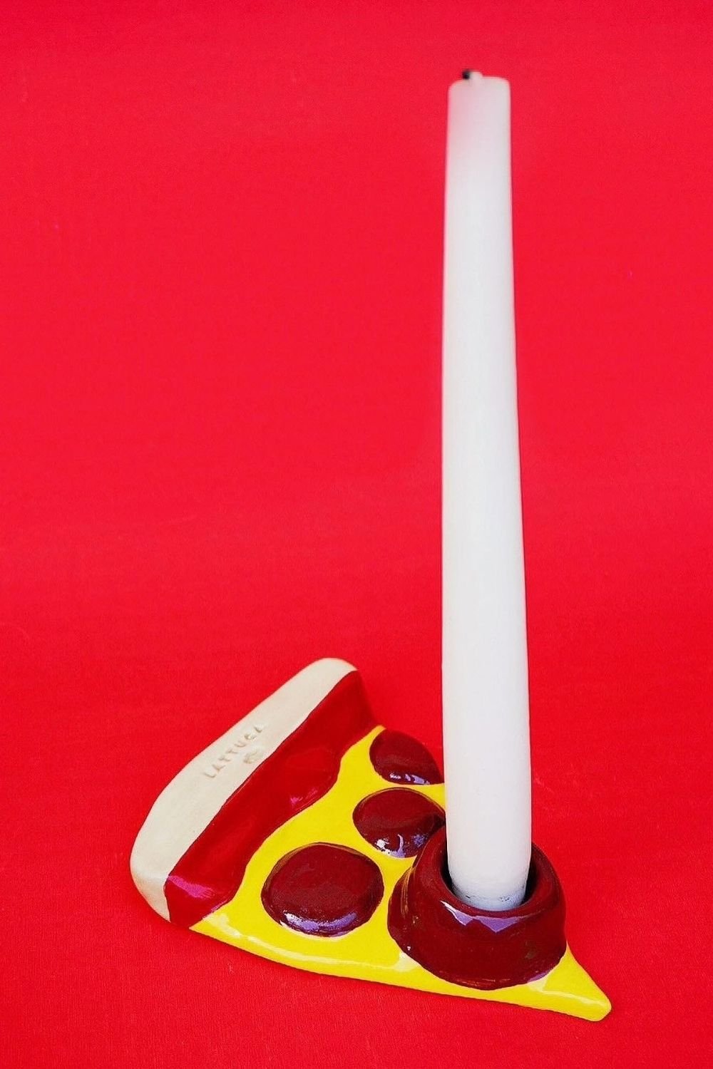 Lattuga Ceramics-Pizza Al Pepperoni Mumluk-Mumluk & Şamdan-3-Milagron.com