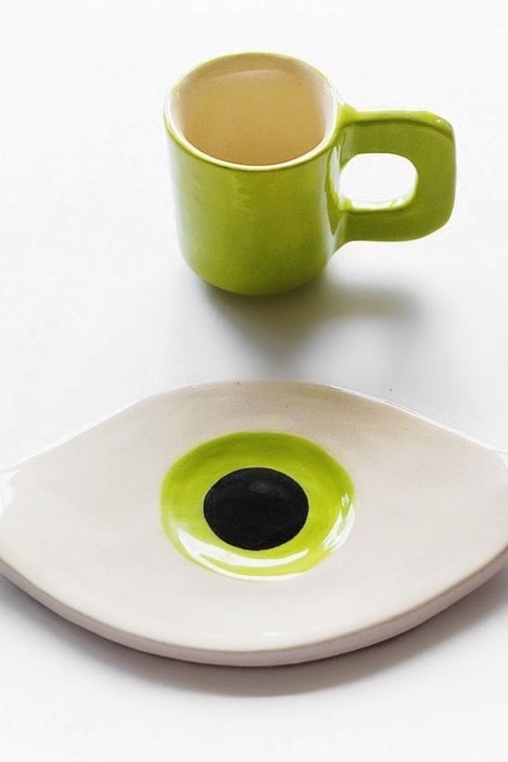 Lattuga Ceramics-Yeşil Göz Türk Kahvesi Fincanı-Bardak-1-Milagron.com