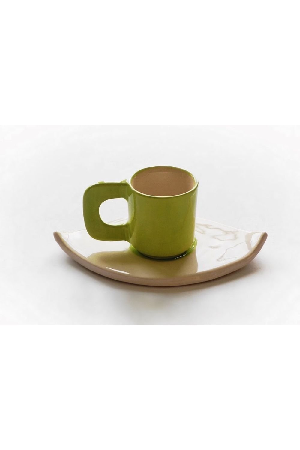 Lattuga Ceramics-Yeşil Göz Türk Kahvesi Fincanı-Bardak-4-Milagron.com