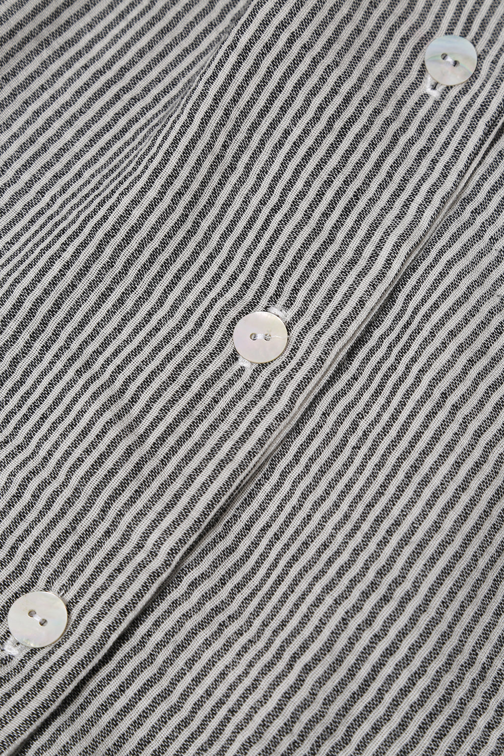 Le-Monade Dreams-Antrasit Siyah Çizgili Kısa Kol Gömlek-Gömlek-3-Milagron.com