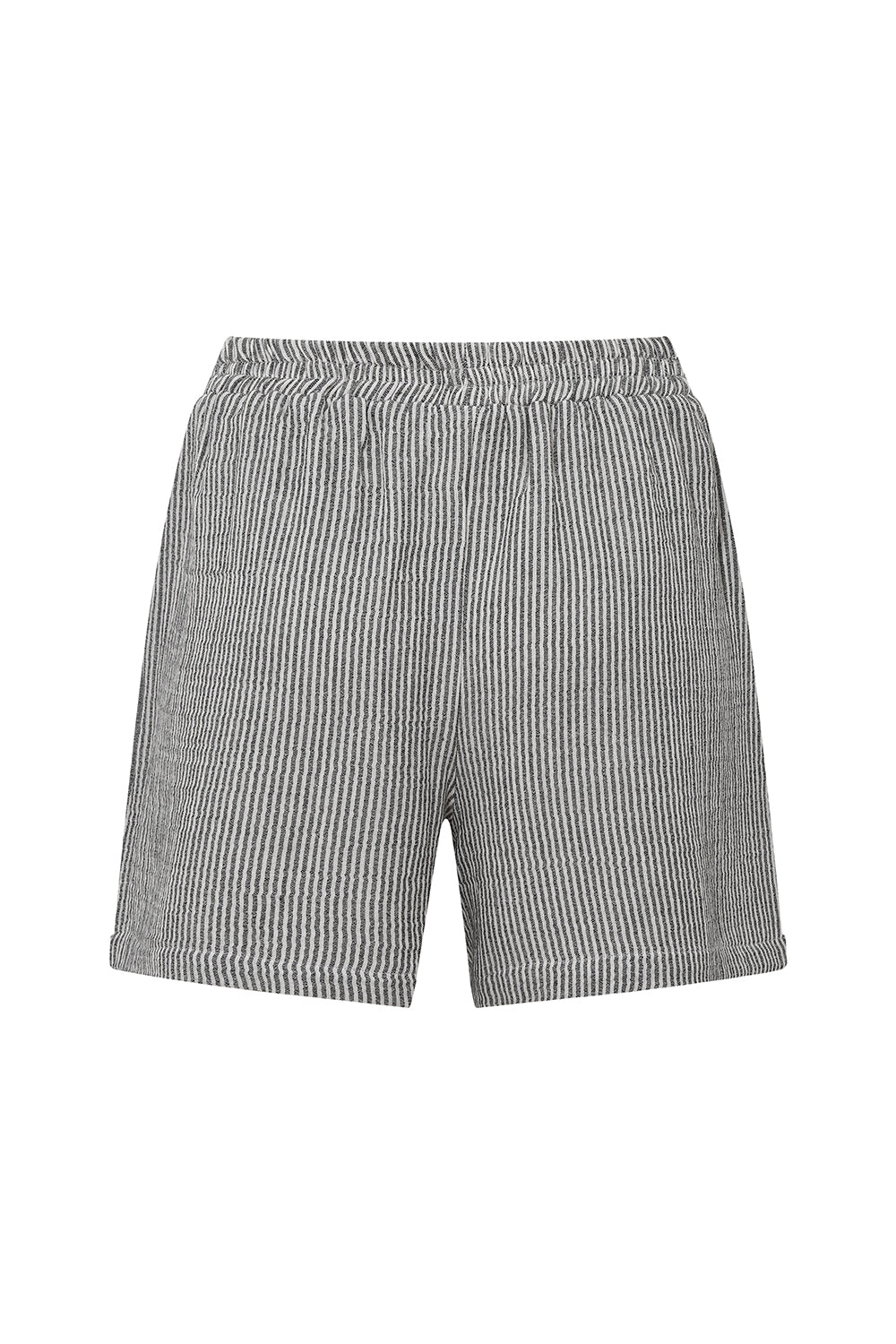 Le-Monade Dreams-Antrasit Siyah Çizgili Şort-Şort-2-Milagron.com