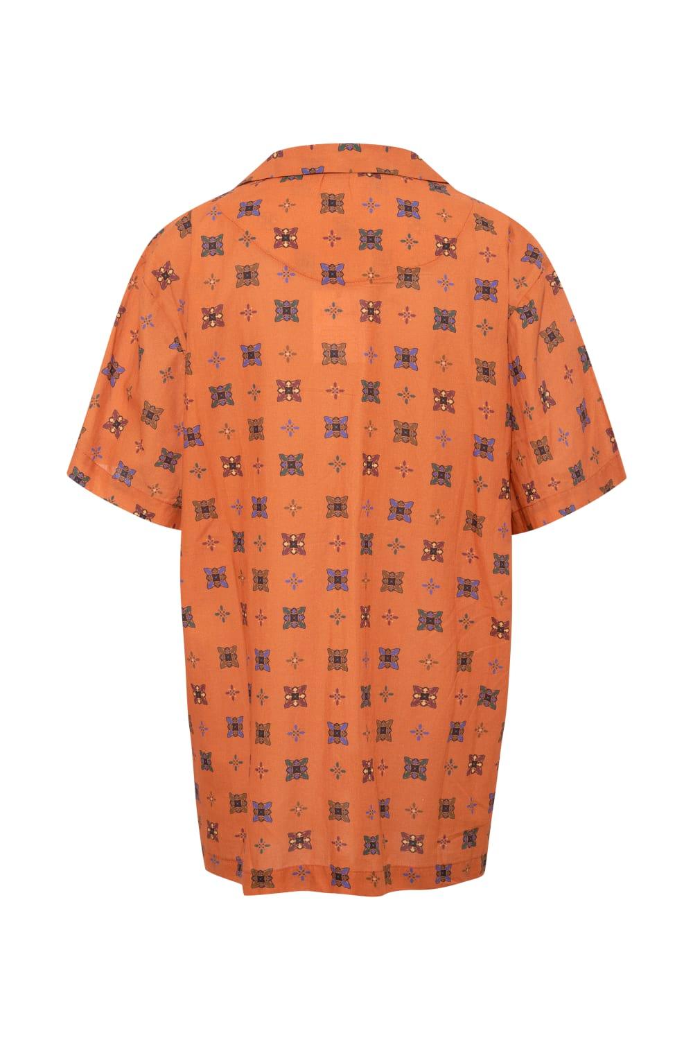 Le-Monade Dreams-Boyfriend Desenli Unisex Kısa Kol Gömlek-Gömlek-5-Milagron.com