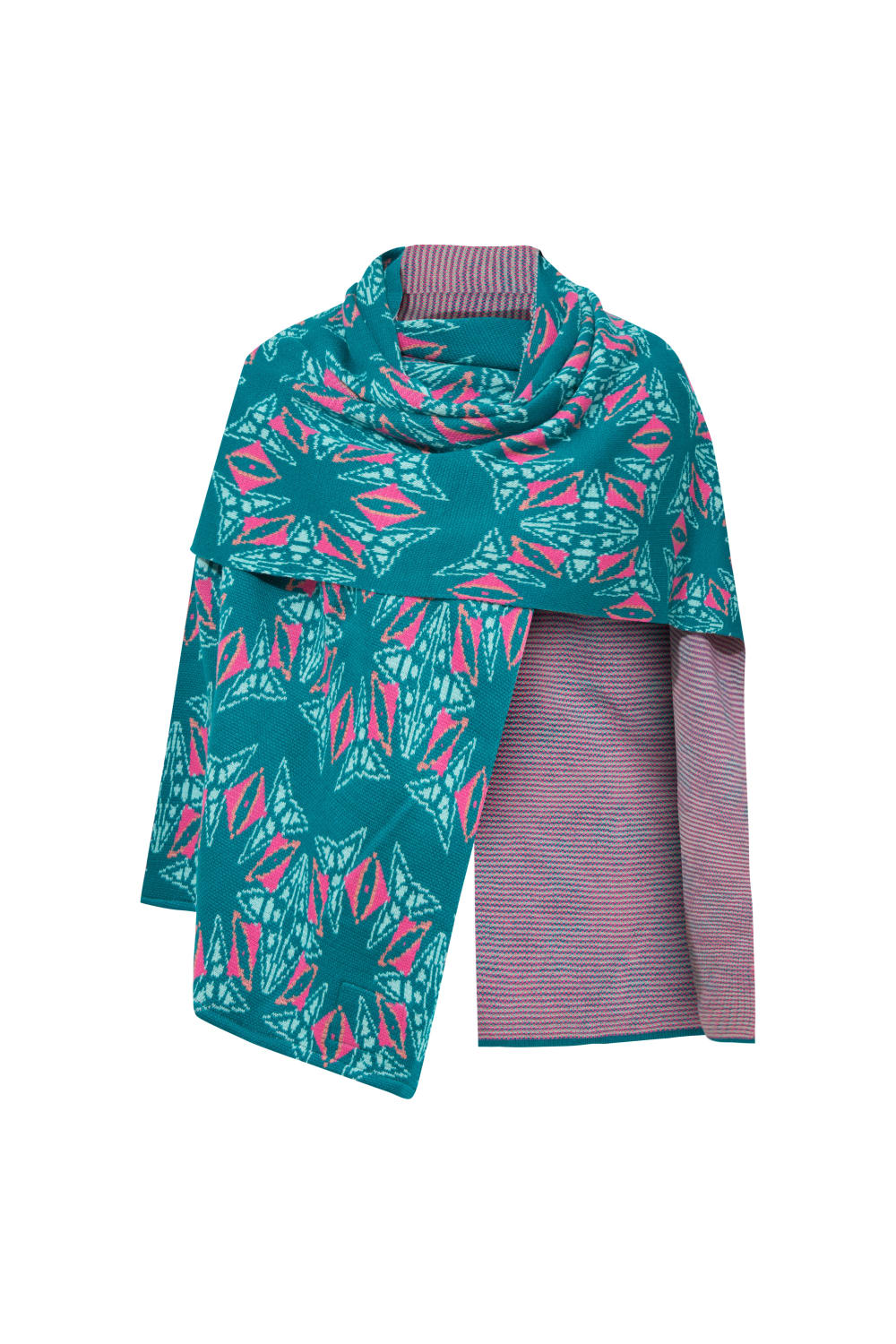 Le-Monade Dreams-Daiquiri Turkuaz Triko Atkı-Atkı-2-Milagron.com