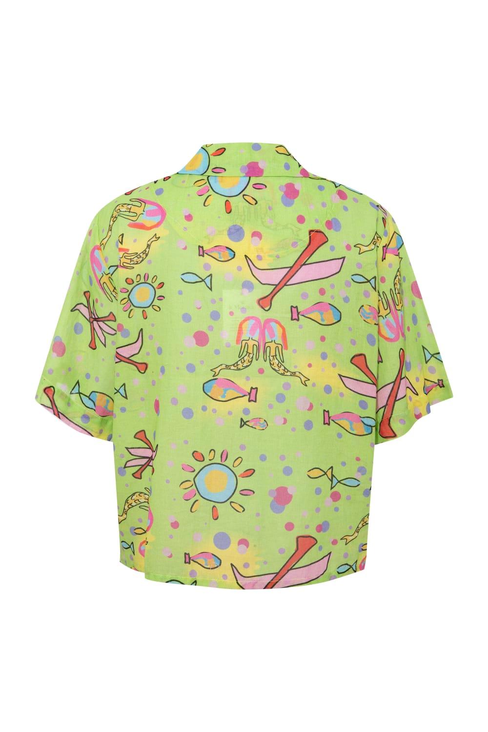 Le-Monade Dreams-Deniz Kızı Temalı Kısa Kol Gömlek-Gömlek-2-Milagron.com