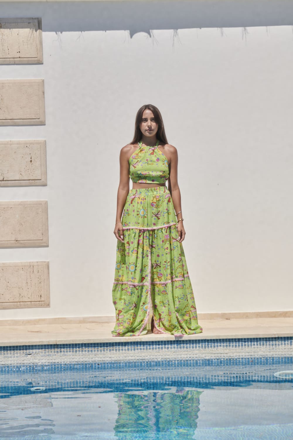 Le-Monade Dreams-Denizkızı Temalı Halter Yaka Sırt Detaylı Top-Top-3-Milagron.com