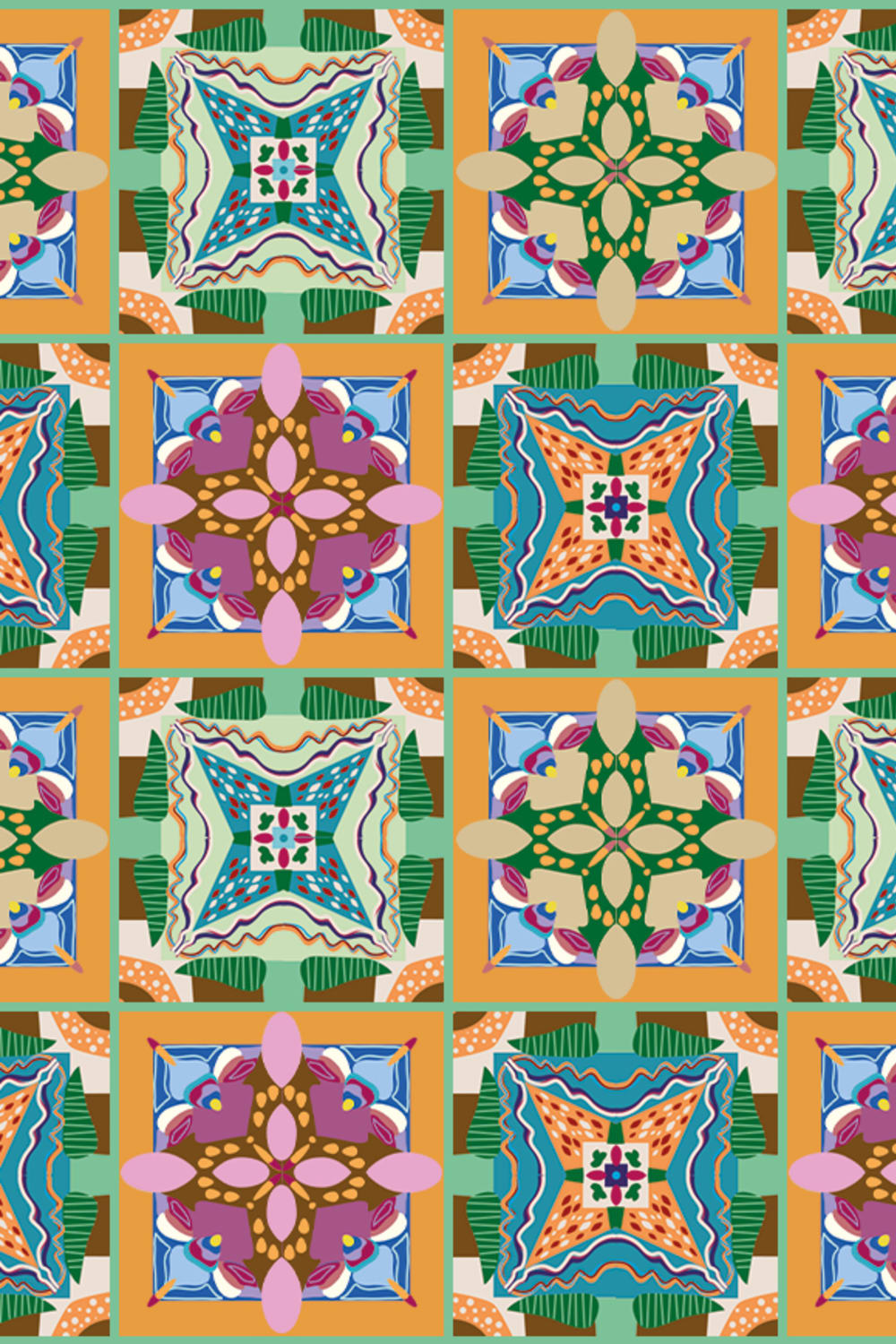 Le-Monade Dreams-Girlfriend Geometrik Desenli Pantolon-Pantolon-6-Milagron.com