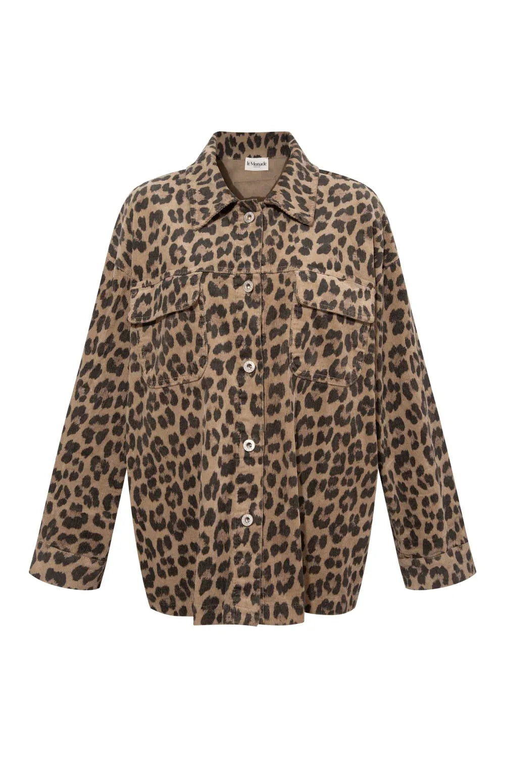 Le-Monade Dreams-Kadife Kahve Leopar Desenli Gömlek-Gömlek-1-Milagron.com