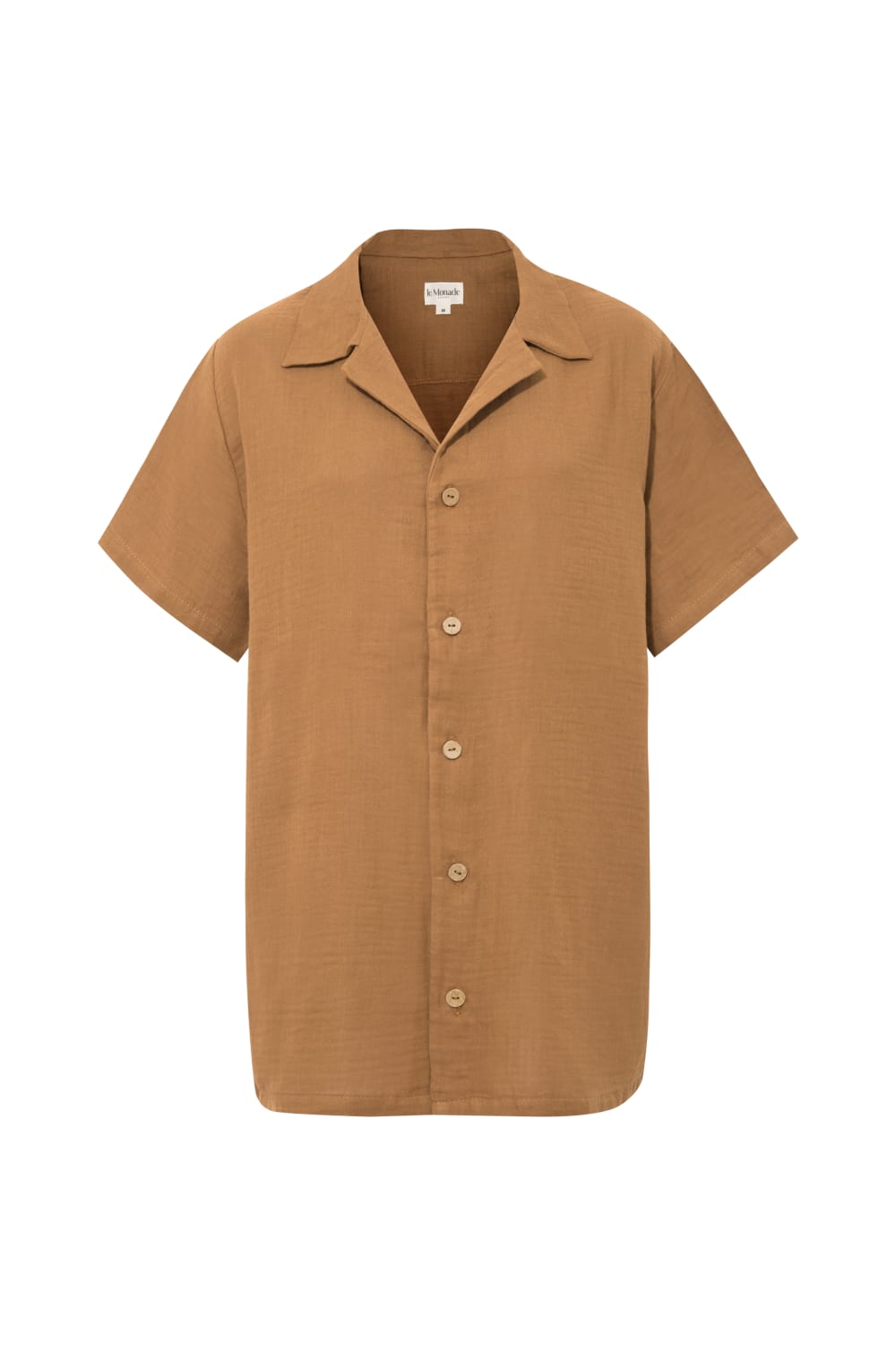 Le-Monade Dreams-Karamel Erkek Kısa Kol Gömlek-Gömlek-1-Milagron.com