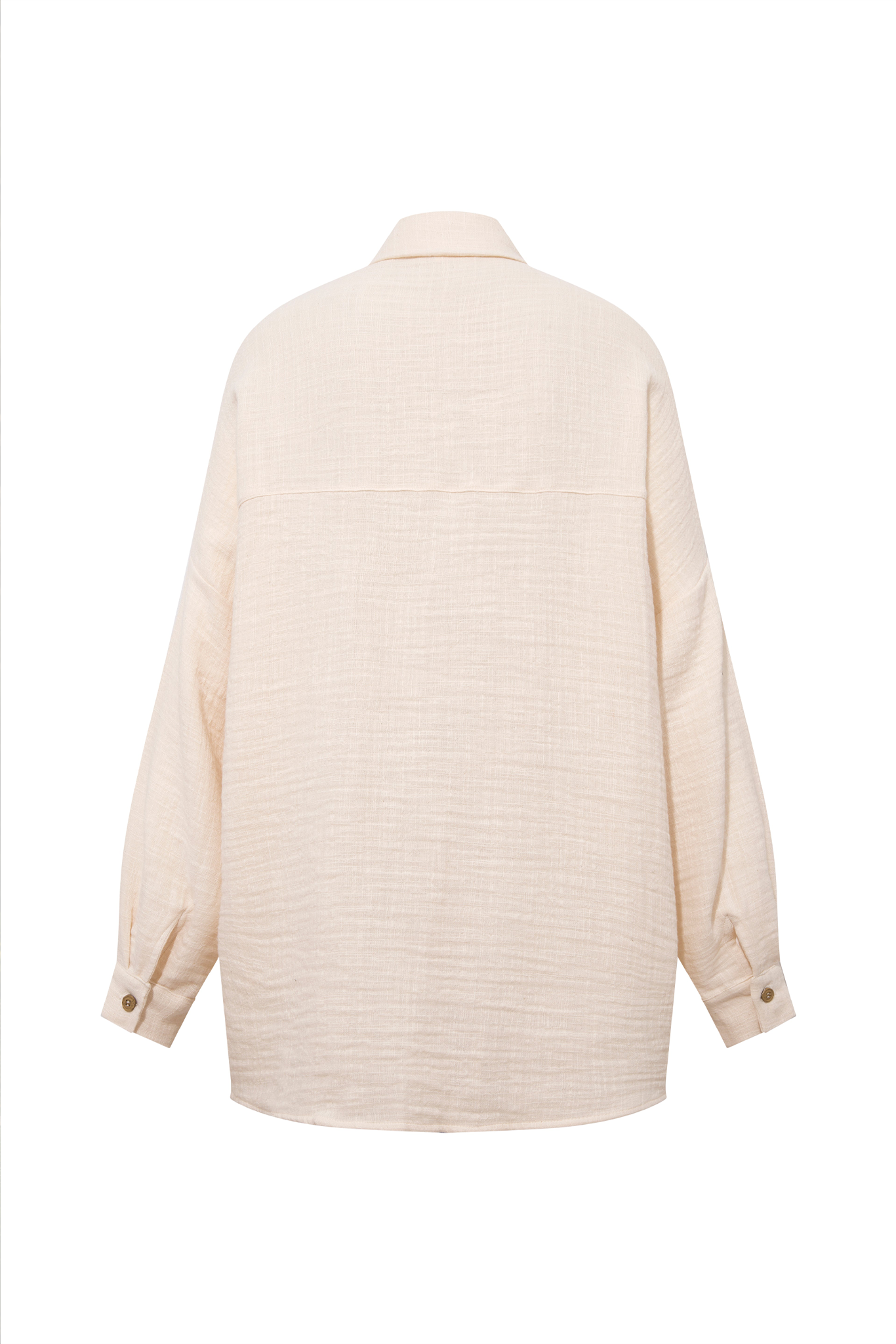 Le-Monade Dreams-Keten Dokulu Salaş Ekru Gömlek Ceket-Gömlek-2-Milagron.com