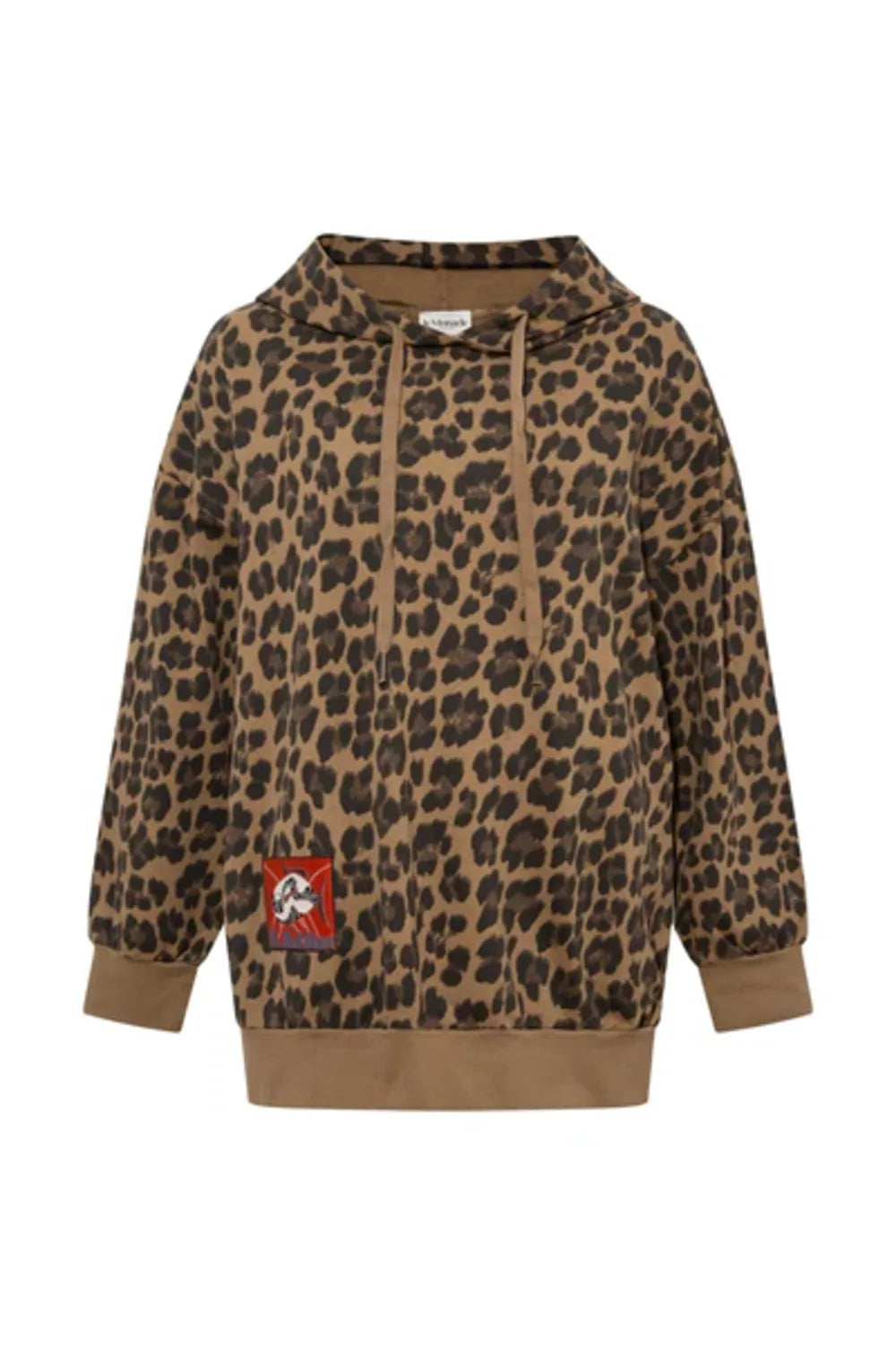Le-Monade Dreams-Koton Kapüşonlu Kahve Leopar Desenli Sweatshirt-Sweatshirts & Hoodies-1-Milagron.com