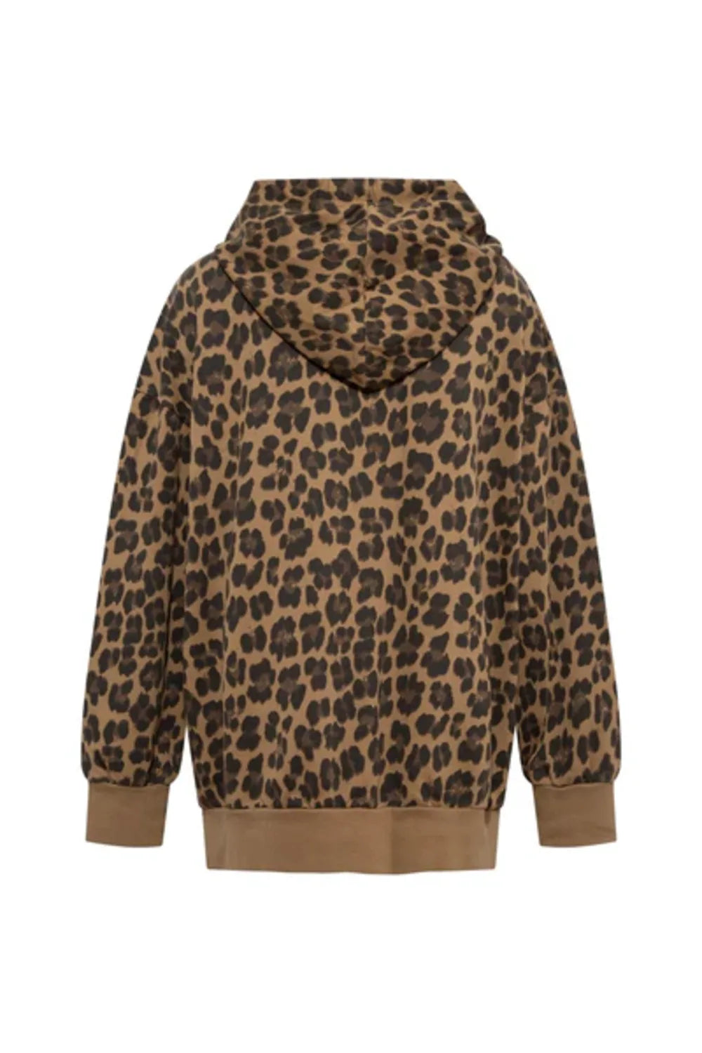 Le-Monade Dreams-Koton Kapüşonlu Kahve Leopar Desenli Sweatshirt-Sweatshirts & Hoodies-2-Milagron.com