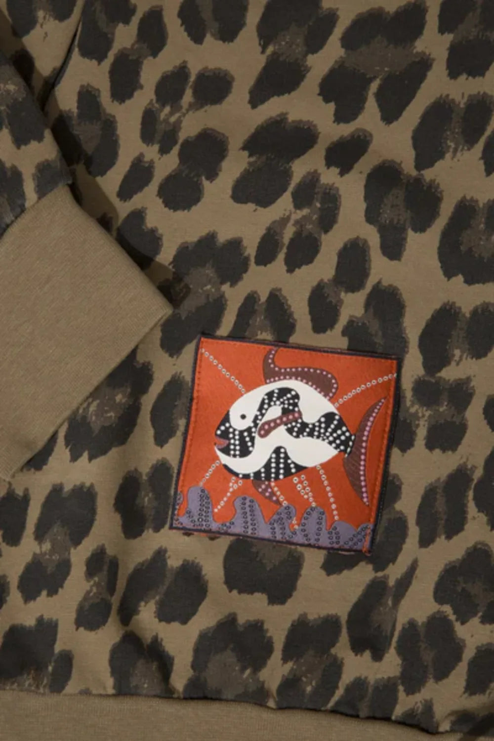 Le-Monade Dreams-Koton Kapüşonlu Kahve Leopar Desenli Sweatshirt-Sweatshirts & Hoodies-3-Milagron.com