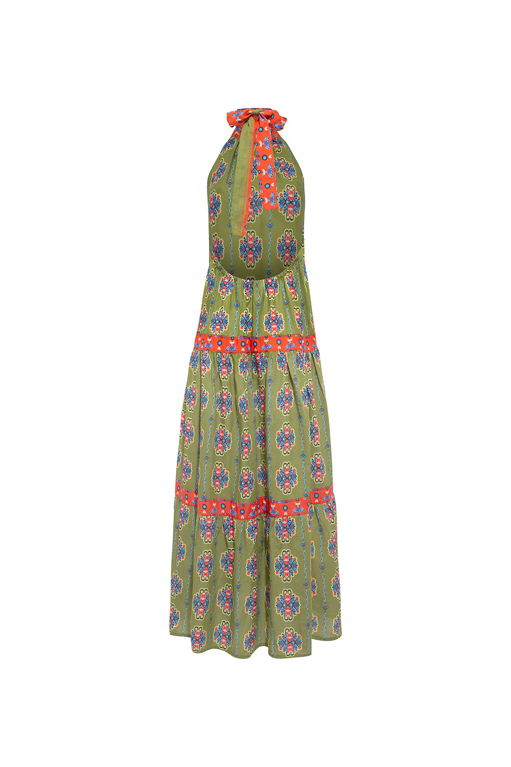 Mumbai Sırt Dekolteli Katlı Elbise - 5